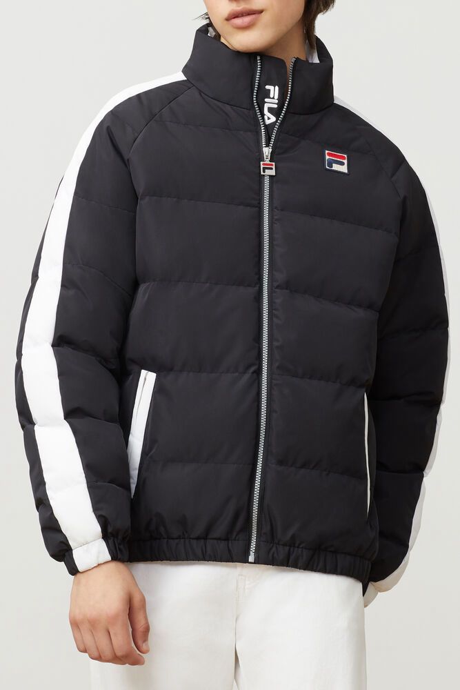 Jachete Fila Barbati Negrii Ledger Puffa EKIF-83714